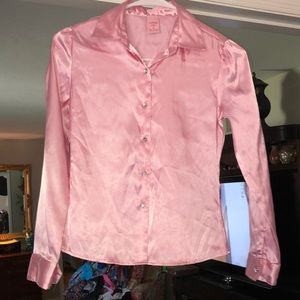 Baby pink button down blouse